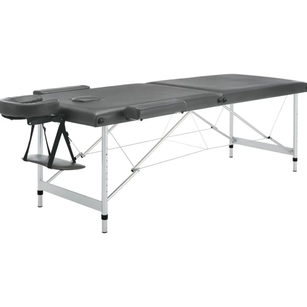 Massagetafel met 2 zones 186x68 cm aluminium frame>vidaXL Outlet