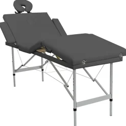 Massagetafel met 4 zones 186x68 cm aluminium frame>vidaXL Sale