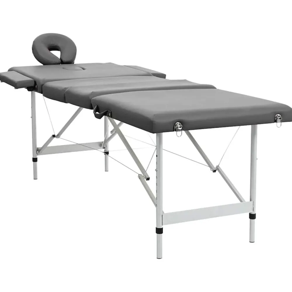 Massagetafel met 4 zones 186x68 cm aluminium frame>vidaXL Sale
