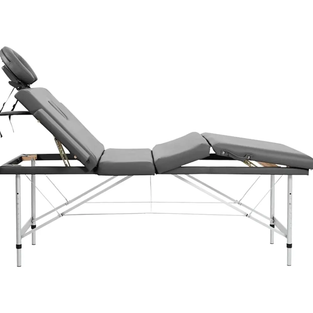 Massagetafel met 4 zones 186x68 cm aluminium frame>vidaXL Sale