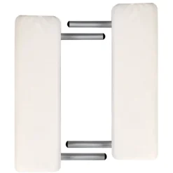 Uiterlijk & Gezondheid*vidaXL Massagetafel met 2 zones inklapbaar aluminium frame crèmewit Cr&egrave;mewit