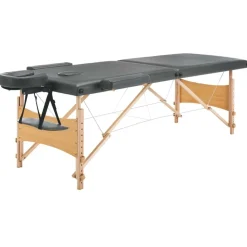 Massagetafel met 2 zones 186x68 cm houten frame>vidaXL Best