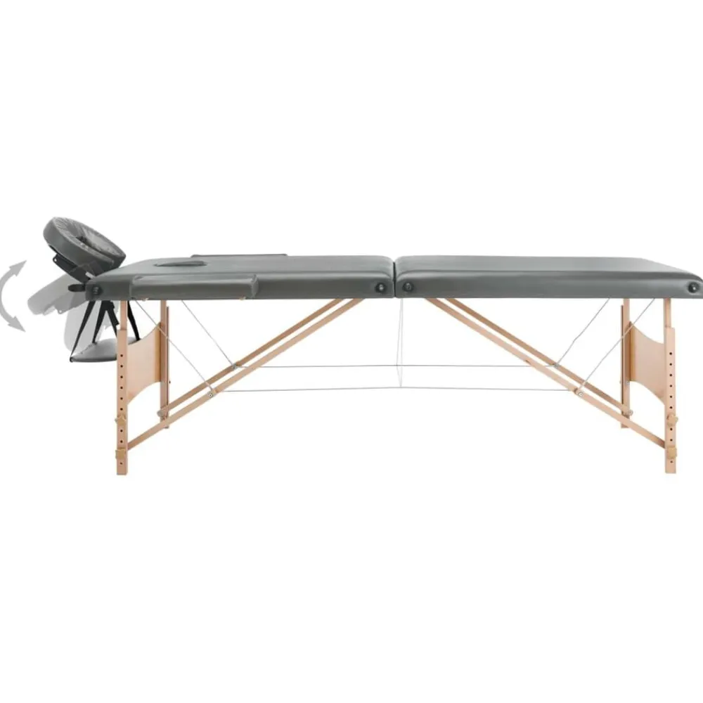 Massagetafel met 2 zones 186x68 cm houten frame>vidaXL Best