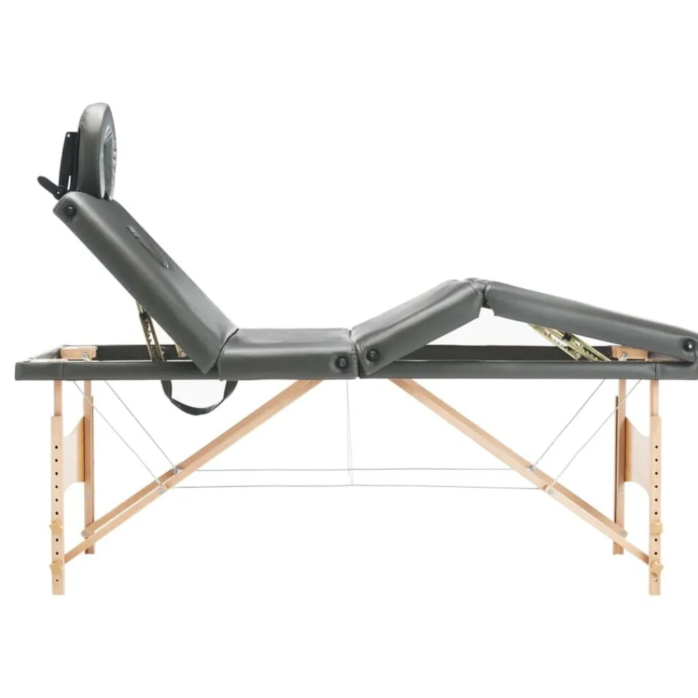 Massagetafel met 4 zones 186x68 cm houten frame>vidaXL Discount