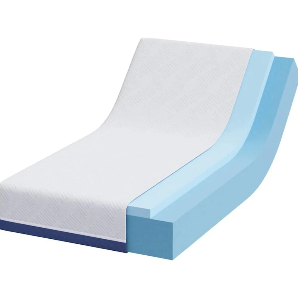 Bedden & Accessoires*vidaXL Matras Wit en Blauw 80 x 160 cm Jacquard stof