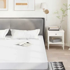 Linnengoed|Bedden & Accessoires*vidaXL Matrasbeschermer waterdicht 90x190 cm wit