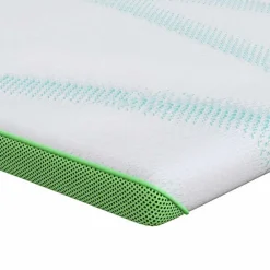 Linnengoed*vidaXL matrastopper Wit en Groen 80 x 200 cm Jacquard Stof