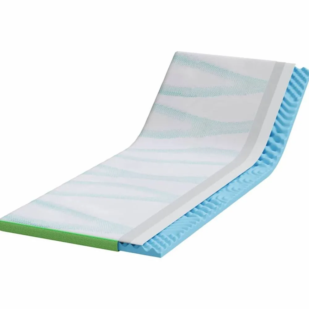 Linnengoed*vidaXL matrastopper Wit en Groen 80 x 200 cm Jacquard Stof