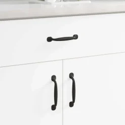 Bouwbeslag*vidaXL Meubelhandgreep 2 pcs Zwart 130 x 19,4 x 22,3 mm Aluminium