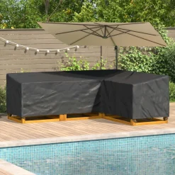 Accessoires Voor Tuinmeubelen*vidaXL Meubelhoes Zwart 250 x 180 x 80 cm 600D Oxford Stof