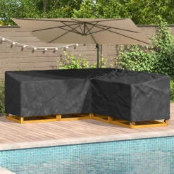 Accessoires Voor Tuinmeubelen*vidaXL Meubelhoes Zwart 235 x 235 x 85 cm 420D Oxford Stof