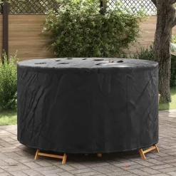 Accessoires Voor Tuinmeubelen*vidaXL Meubelhoes Zwart 157 x 157 x 71 cm 600D Oxford Stof