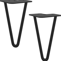 Bouwbeslag*vidaXL Meubelpoot 2 pcs Zwart 54.1 x 54.1 x 100 mm IJzer