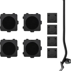 Meubelrollers 4 st met lifter 13,5x13,5x4,2 cm 300 kg zwart>vidaXL New
