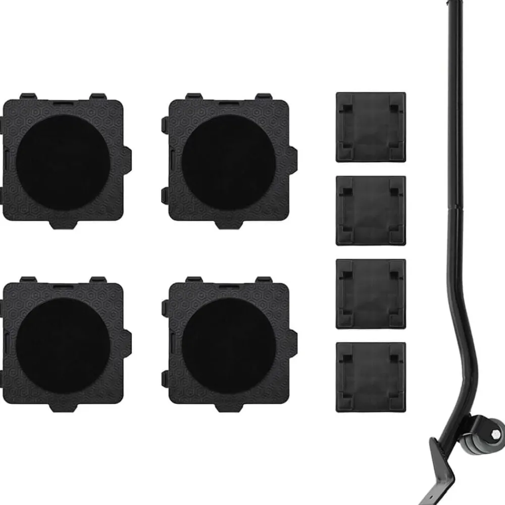 Meubelrollers 4 st met lifter 13,5x13,5x4,2 cm 300 kg zwart>vidaXL New