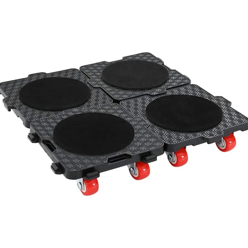 Meubelrollers 4 st met lifter 13,5x13,5x4,2 cm 300 kg zwart>vidaXL New