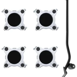 Meubelrollers 4 st met lifter 15,5x15,5x5,5 cm staal 1000 kg>vidaXL Outlet