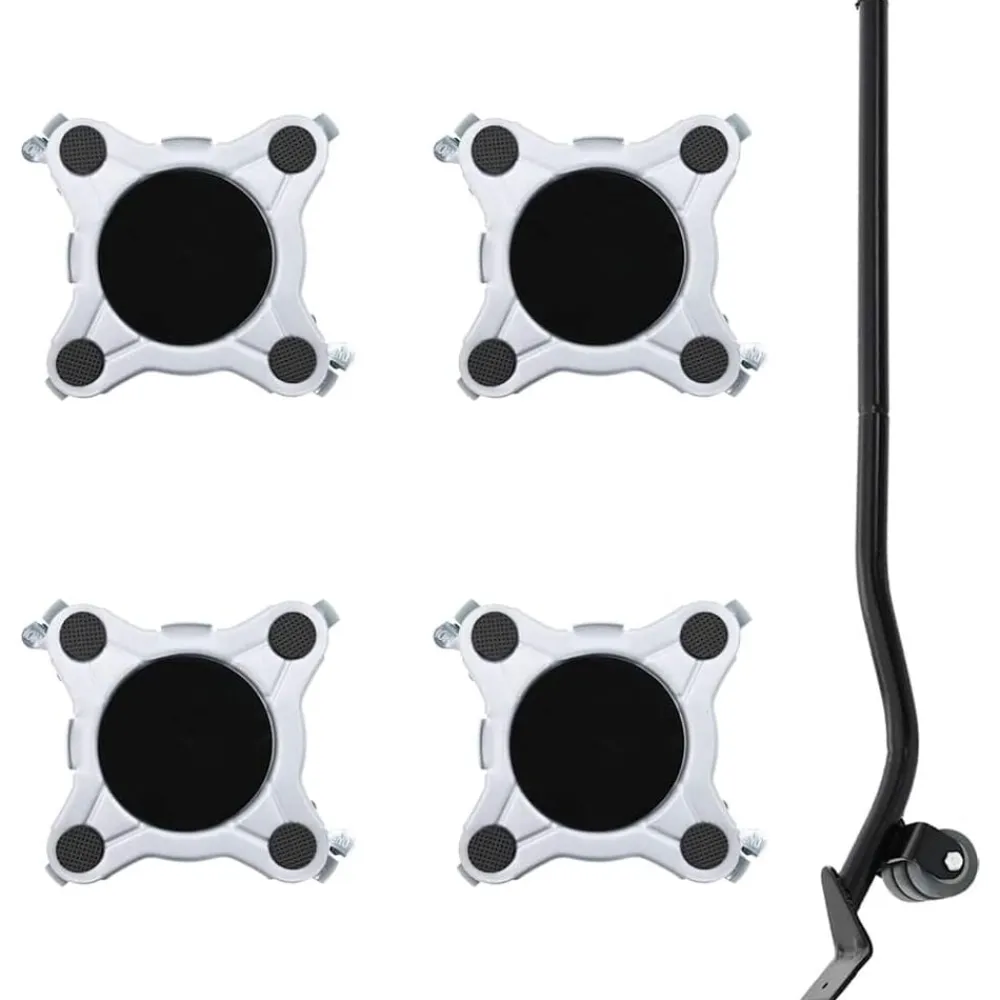 Meubelrollers 4 st met lifter 15,5x15,5x5,5 cm staal 1000 kg>vidaXL Outlet