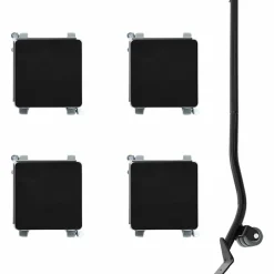 Meubelrollers 4 st met lifter 13,5x13,5x6 cm staal 1300 kg>vidaXL