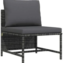 Middenbank sectioneel met kussens poly rattan>vidaXL New