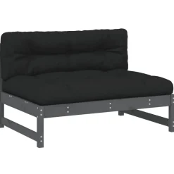 Tuinmeubelen*vidaXL Middenbank 120x80 cm massief grenenhout grijs Grijs grenenhout