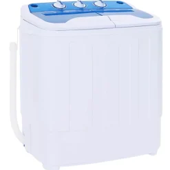 Huishoudelijke Apparaten*vidaXL Mini wasmachine met dubbele trommel 5,6 kg