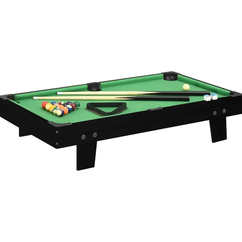 Binnenspelletjes*vidaXL Minipooltafel 3 Feet 92x52x19 cm Zwart en groen