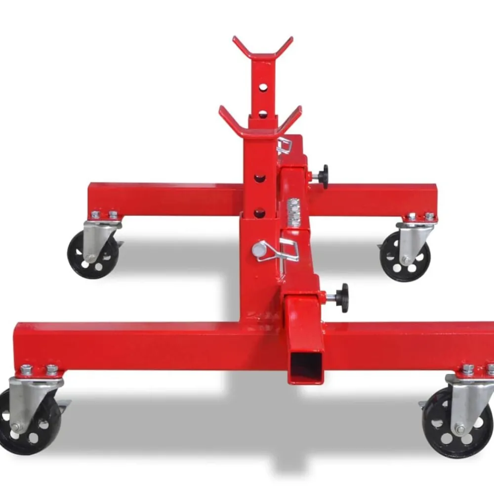 Garageuitrusting & Gereedschap*vidaXL Mobiele assteunpoot rood