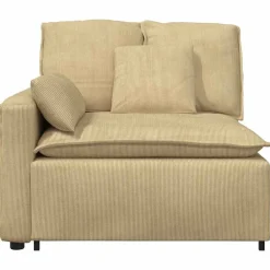 Accessoires Voor Stoelen En Banken*vidaXL Modulaire bank Armleuning eindmodule met kussens 100 cm grijsgroen