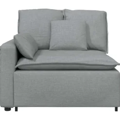 Accessoires Voor Stoelen En Banken*vidaXL Modulaire bank Armleuning eindmodule met kussens 100 cm Lichtgrijs