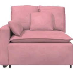 Accessoires Voor Stoelen En Banken*vidaXL Modulaire bank Armleuning eindmodule met kussens 100 cm Roze