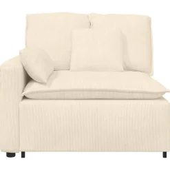 Accessoires Voor Stoelen En Banken*vidaXL Modulaire bank Armleuning eindmodule met kussens 100 cm Cr&egrave;me
