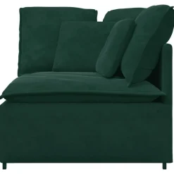 Accessoires Voor Stoelen En Banken*vidaXL Modulaire bank hoekmodule met kussens 100 cm Donkergroen