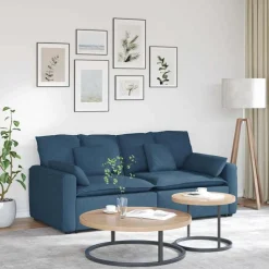 Accessoires Voor Stoelen En Banken*vidaXL Modulaire bank met kussens Blauw