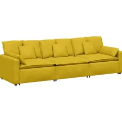 Accessoires Voor Stoelen En Banken*vidaXL Modulaire bank met kussens Geel