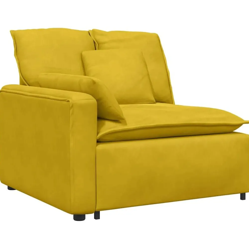 Accessoires Voor Stoelen En Banken*vidaXL Modulaire bank met kussens Geel