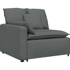 Accessoires Voor Stoelen En Banken*vidaXL Modulaire bank met kussens stof Donkergrijs