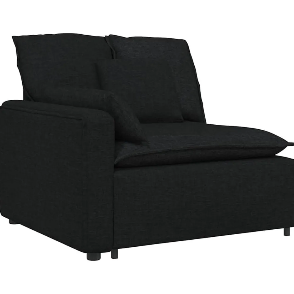 Accessoires Voor Stoelen En Banken*vidaXL Modulaire bank met kussens stof Zwart