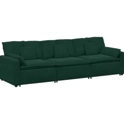 Accessoires Voor Stoelen En Banken*vidaXL Modulaire bank met kussens Donkergroen