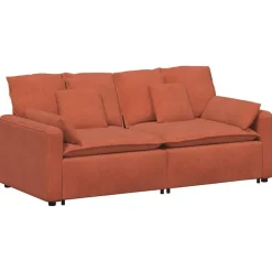 Accessoires Voor Stoelen En Banken*vidaXL Modulaire bank met kussens oranje Rood