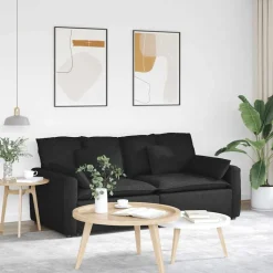 Accessoires Voor Stoelen En Banken*vidaXL Modulaire bank met kussens Zwart