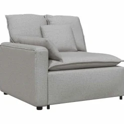 Modulaire bank met kussens stof wolk grijs><noscript><img width=