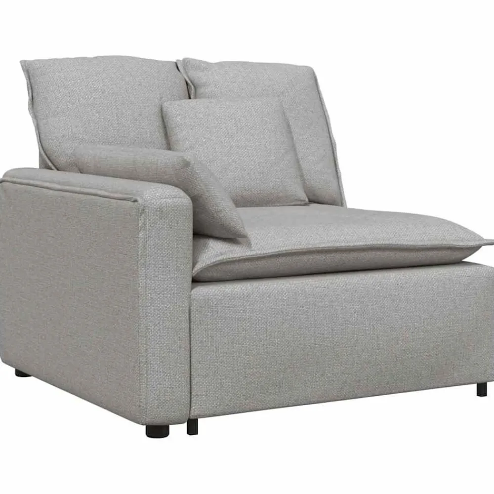 Modulaire bank met kussens stof wolk grijs>vidaXL Outlet
