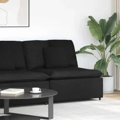 Accessoires Voor Stoelen En Banken*vidaXL Modulaire bank middenmodule met kussens 100 cm Zwart
