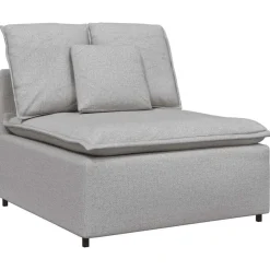Accessoires Voor Stoelen En Banken*vidaXL Modulaire bank middenmodule met kussens 100 cm wolk grijs Wolkengrijs
