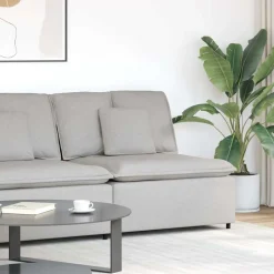 Accessoires Voor Stoelen En Banken*vidaXL Modulaire bank middenmodule met kussens 100 cm wolk grijs Wolkengrijs