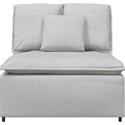 Accessoires Voor Stoelen En Banken*vidaXL Modulaire bank middenmodule met kussens 100 cm wolk grijs Wolkengrijs