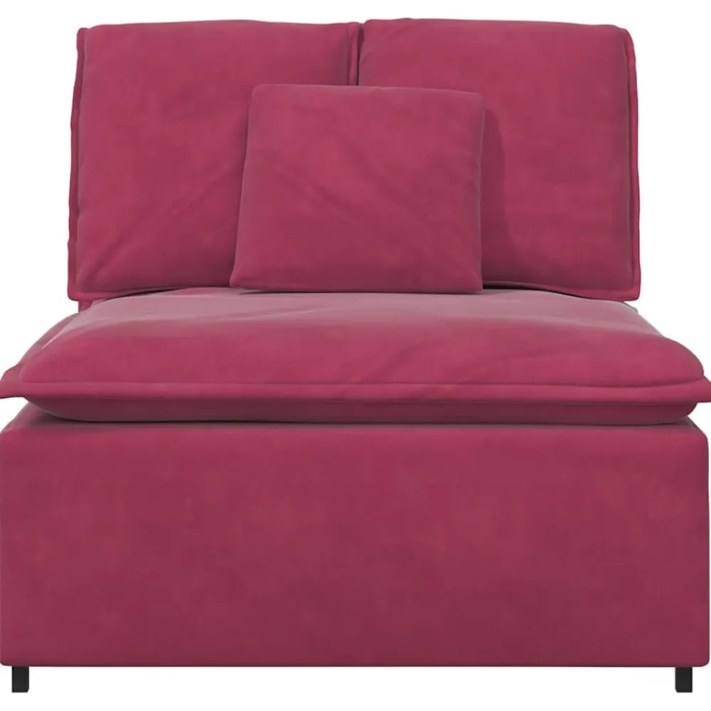 Accessoires Voor Stoelen En Banken*vidaXL Modulaire bank middenmodule met kussens 100 cm Wijnrood