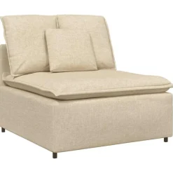 Accessoires Voor Stoelen En Banken*vidaXL Modulaire bank middenmodule met kussens 100 cm crèmekleurig Cr&egrave;me