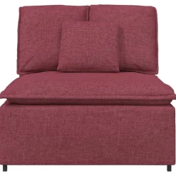 Accessoires Voor Stoelen En Banken*vidaXL Modulaire bank middenmodule met kussens 100 cm Wijnrood